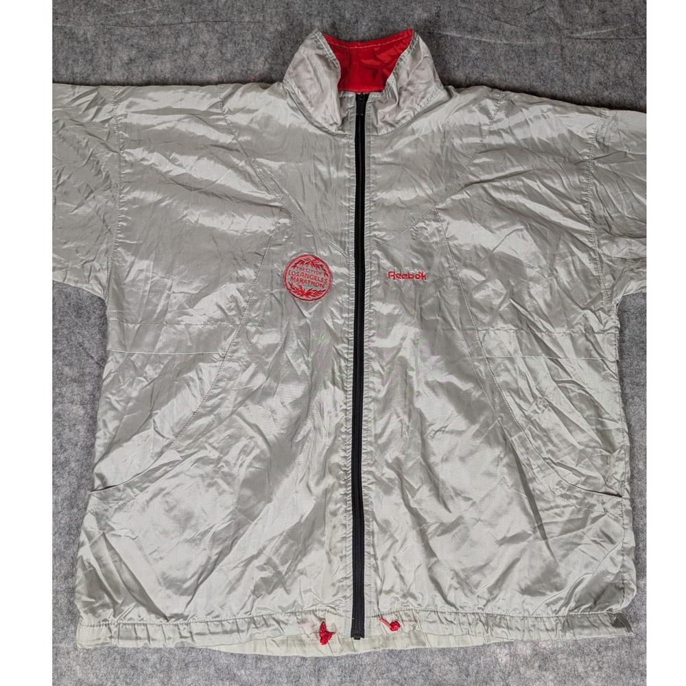 Vintage Reebok Los‎ Angeles Marathon Jacket Windbreaker Full Zip Large